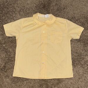 Dennis Vintage Kids’ Short Sleeve Broadcloth Peter Pan Blouse